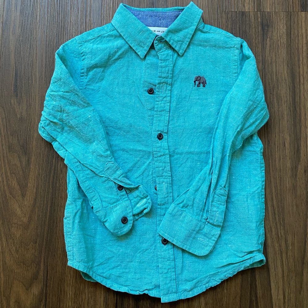 Janie and Jack | Teal button up Shirt